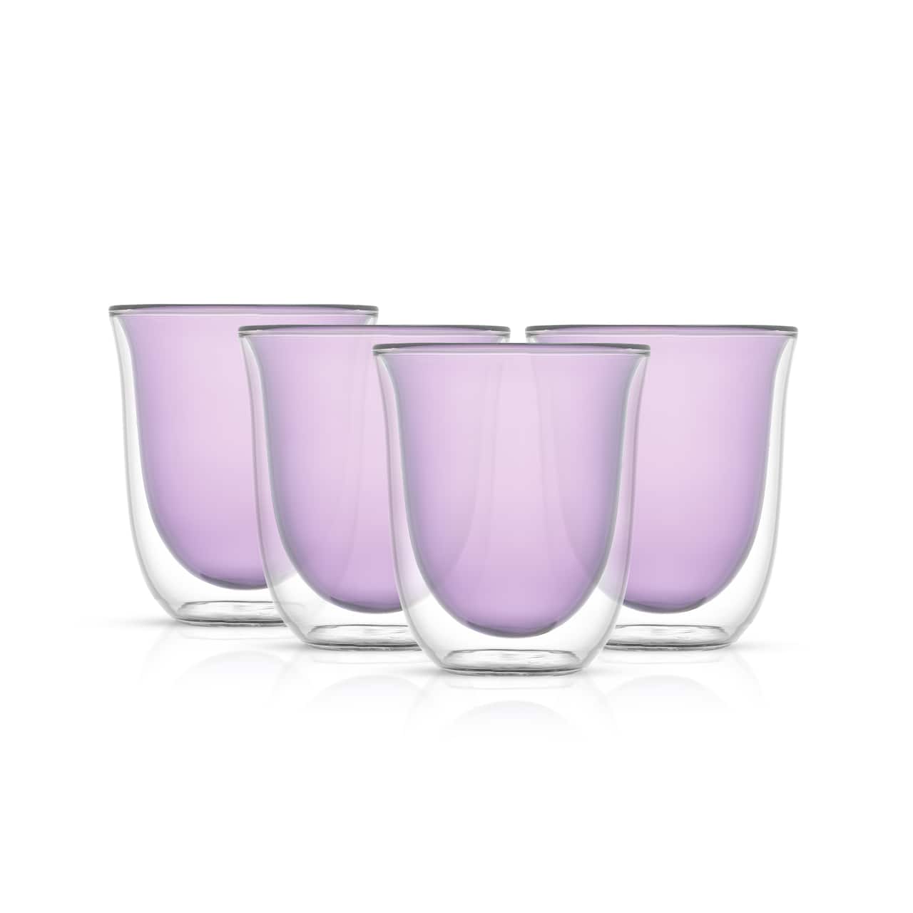JoyJolt® Levitea 8.4oz Violet Double Wall Insulated Glasses, 4ct.